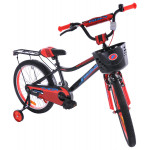 Detský bicykel 20 Fuzlu Thor čierno-červeno-modrý-lesklý